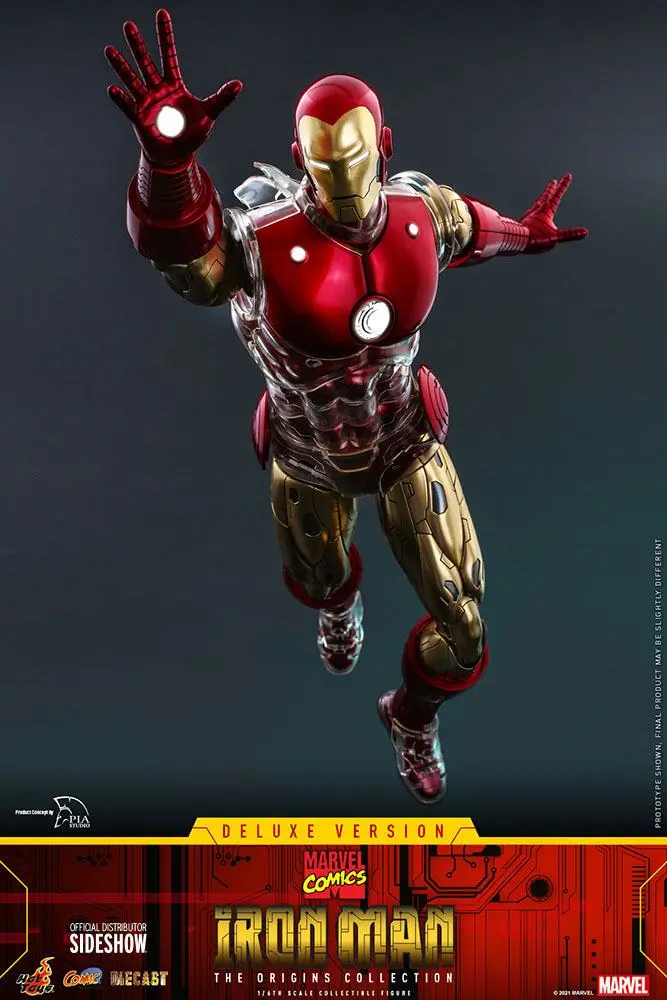 Marvel The Origins Collection Comic Masterpiece 1/6 Iron Man Deluxe Version akciófigura 33 cm termékfotó