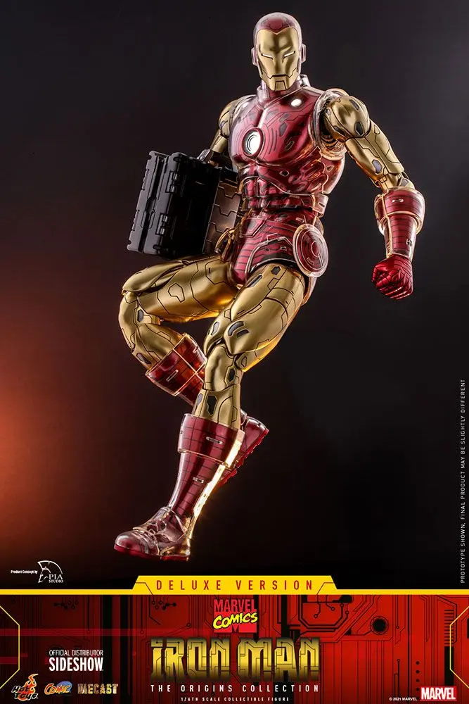 Marvel The Origins Collection Comic Masterpiece 1/6 Iron Man Deluxe Version akciófigura 33 cm termékfotó