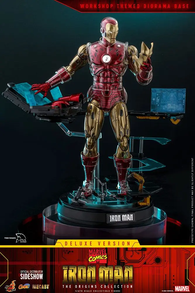 Marvel The Origins Collection Comic Masterpiece 1/6 Iron Man Deluxe Version akciófigura 33 cm termékfotó