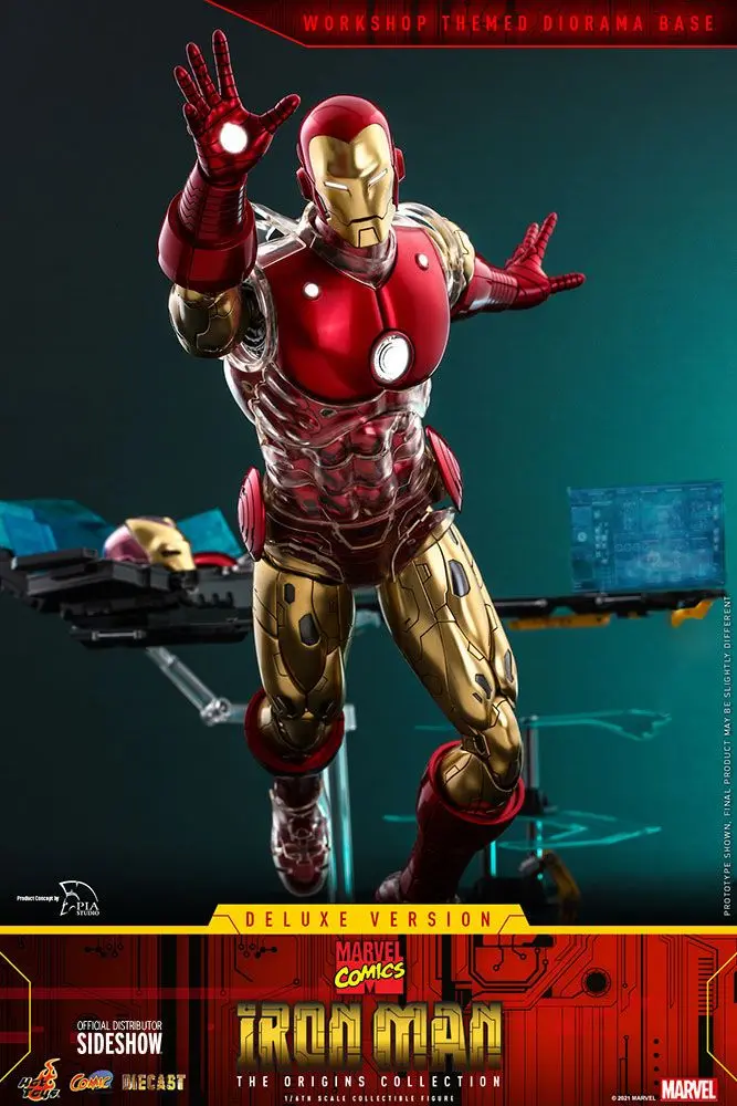 Marvel The Origins Collection Comic Masterpiece 1/6 Iron Man Deluxe Version akciófigura 33 cm termékfotó