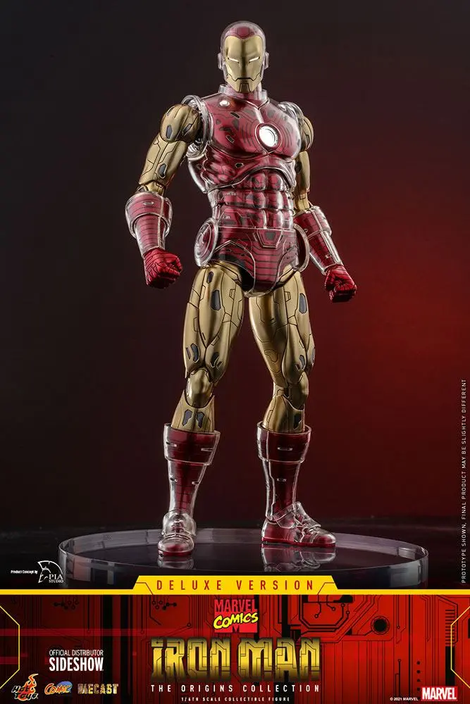 Marvel The Origins Collection Comic Masterpiece 1/6 Iron Man Deluxe Version akciófigura 33 cm termékfotó