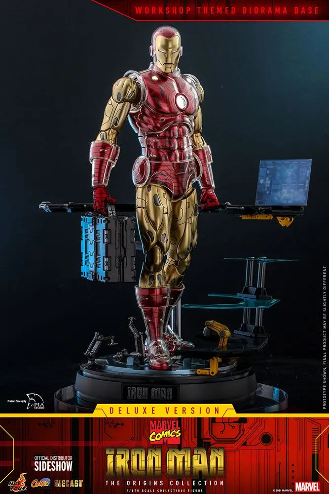 Marvel The Origins Collection Comic Masterpiece 1/6 Iron Man Deluxe Version akciófigura 33 cm termékfotó