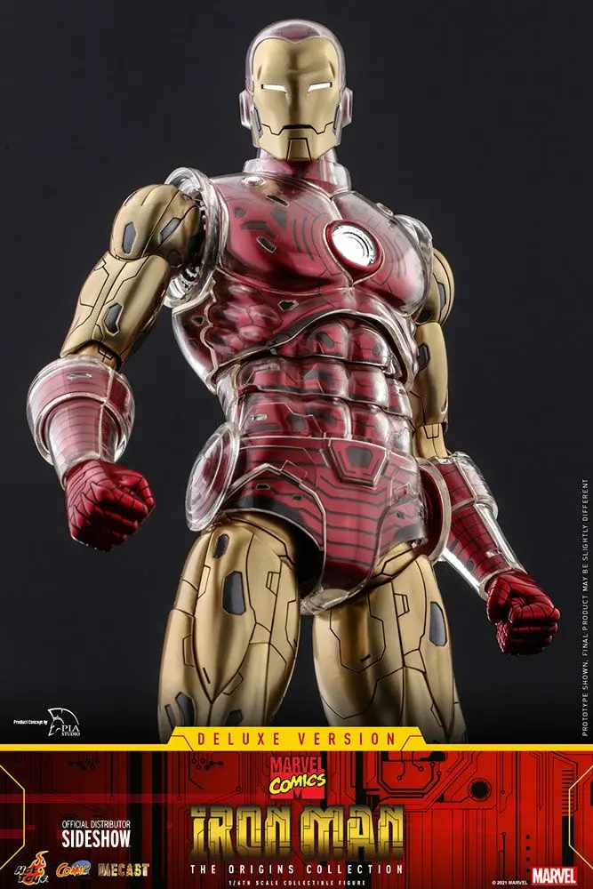 Marvel The Origins Collection Comic Masterpiece 1/6 Iron Man Deluxe Version akciófigura 33 cm termékfotó