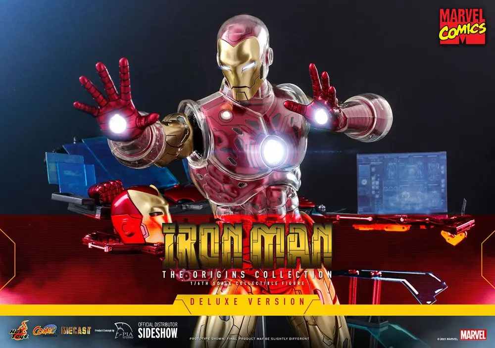 Marvel The Origins Collection Comic Masterpiece 1/6 Iron Man Deluxe Version akciófigura 33 cm termékfotó