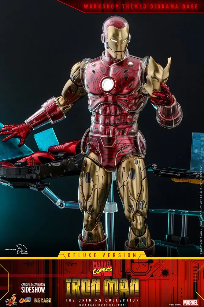 Marvel The Origins Collection Comic Masterpiece 1/6 Iron Man Deluxe Version akciófigura 33 cm termékfotó