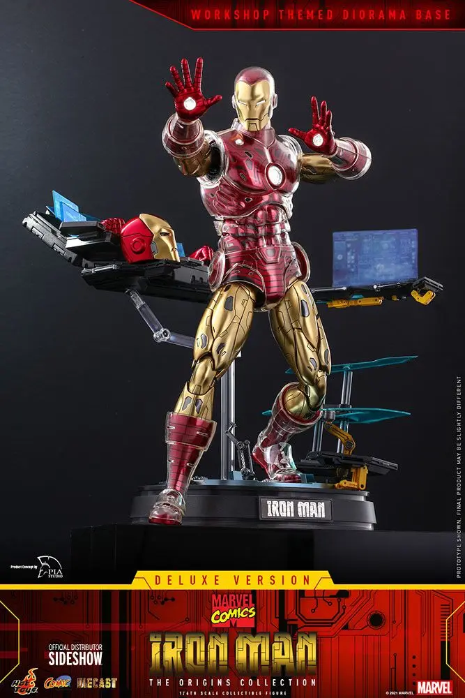 Marvel The Origins Collection Comic Masterpiece 1/6 Iron Man Deluxe Version akciófigura 33 cm termékfotó