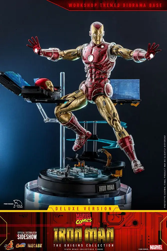 Marvel The Origins Collection Comic Masterpiece 1/6 Iron Man Deluxe Version akciófigura 33 cm termékfotó