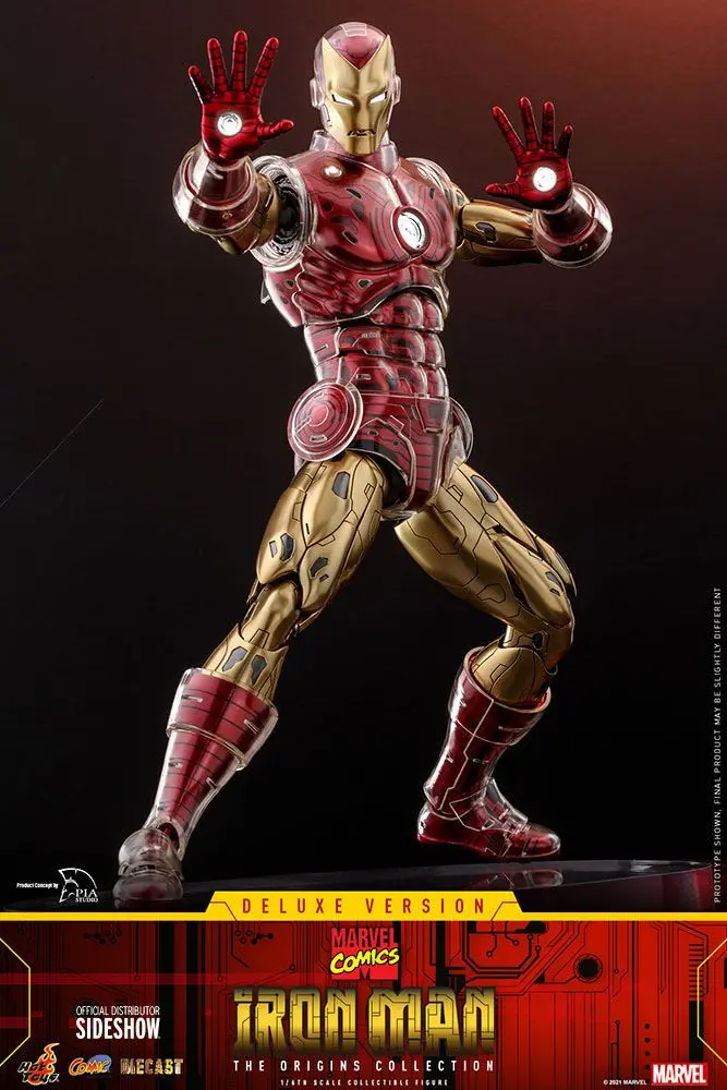 Marvel The Origins Collection Comic Masterpiece 1/6 Iron Man Deluxe Version akciófigura 33 cm termékfotó