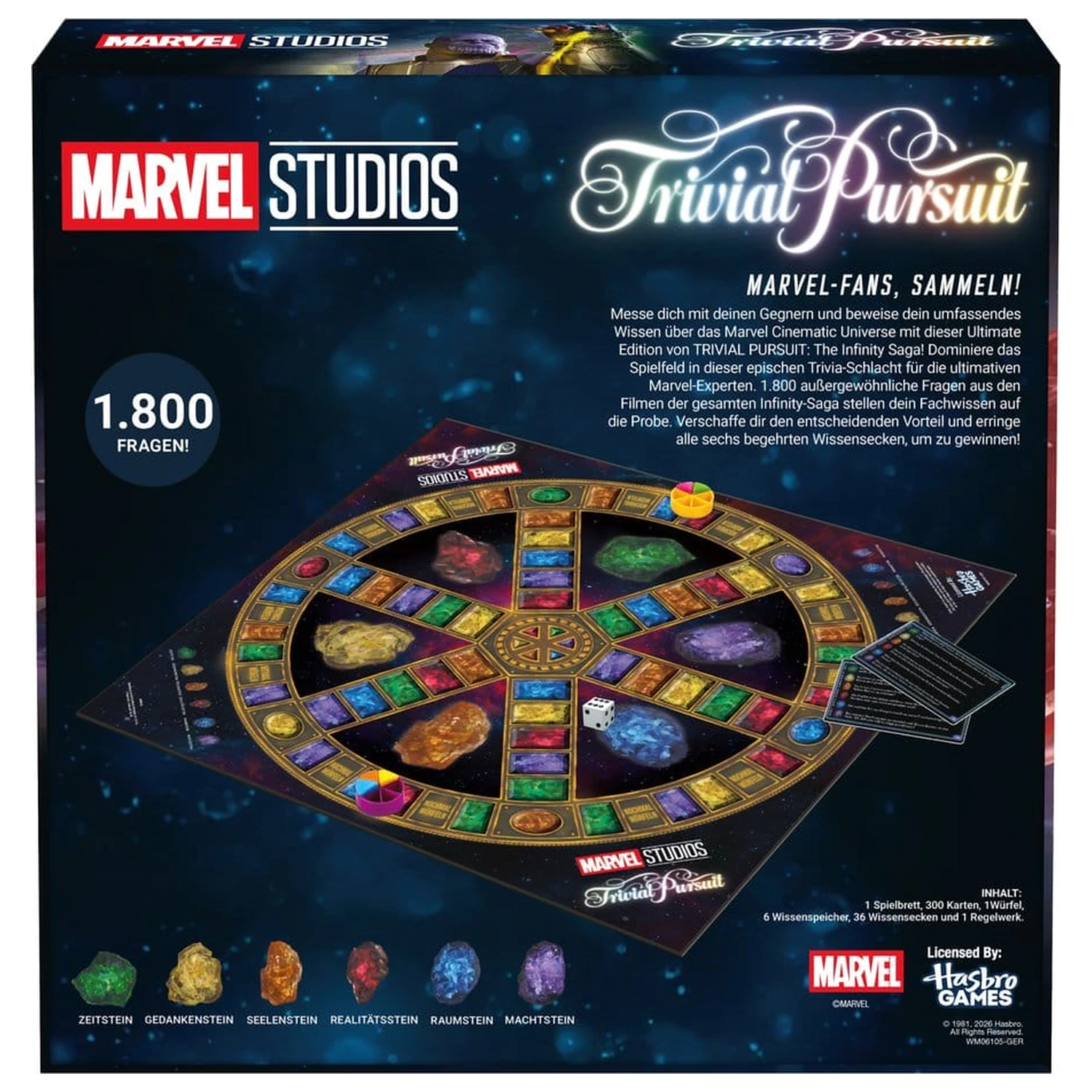 Marvel Trivial Pursuit Universe XL német nyelvű társasjáték  termékfotó
