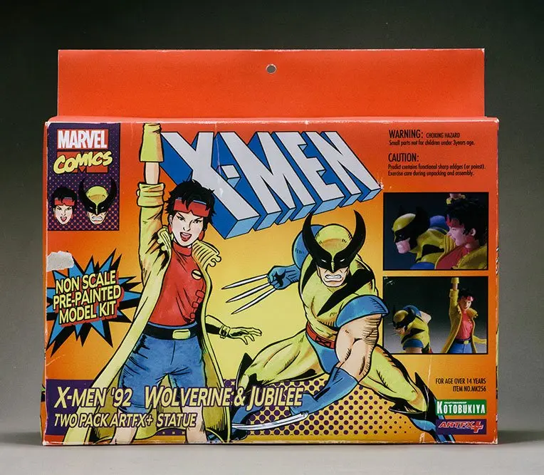 Marvel Universe ARTFX+ 1/10 Wolverine &amp; Jubilee (X-Men '92) szobor figura csomag 16 cm termékfotó