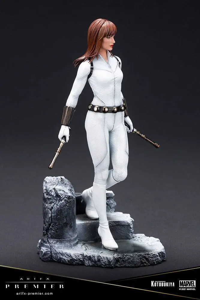 Marvel Universe ARTFX Premier 1/10 Black Widow White Costume Limitált kiadás PVC szobor figura 21 cm termékfotó