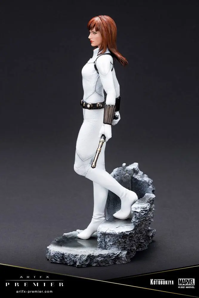 Marvel Universe ARTFX Premier 1/10 Black Widow White Costume Limitált kiadás PVC szobor figura 21 cm termékfotó