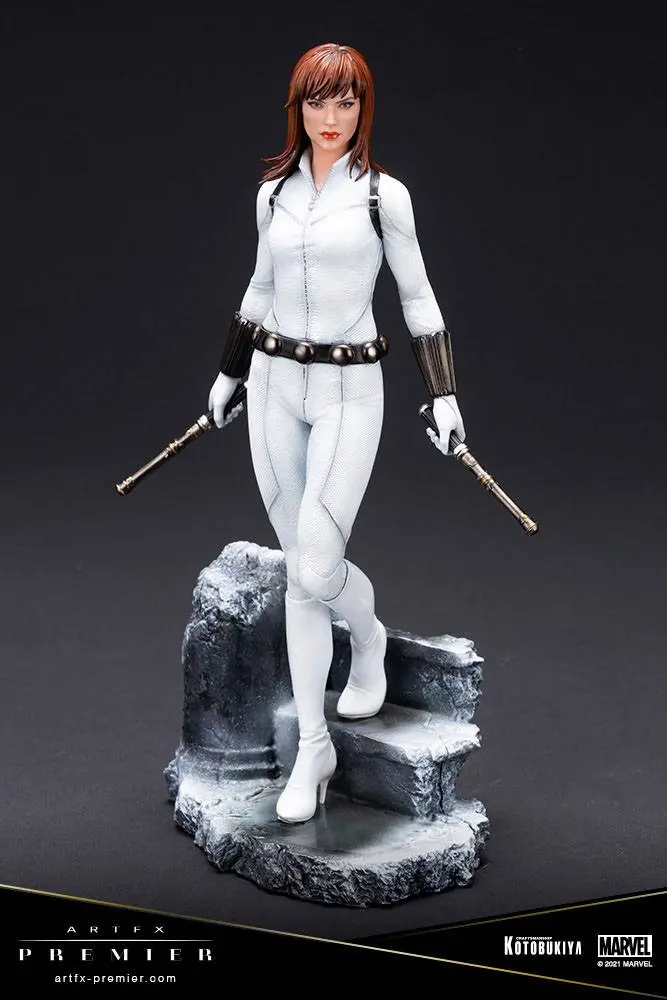 Marvel Universe ARTFX Premier 1/10 Black Widow White Costume Limitált kiadás PVC szobor figura 21 cm termékfotó