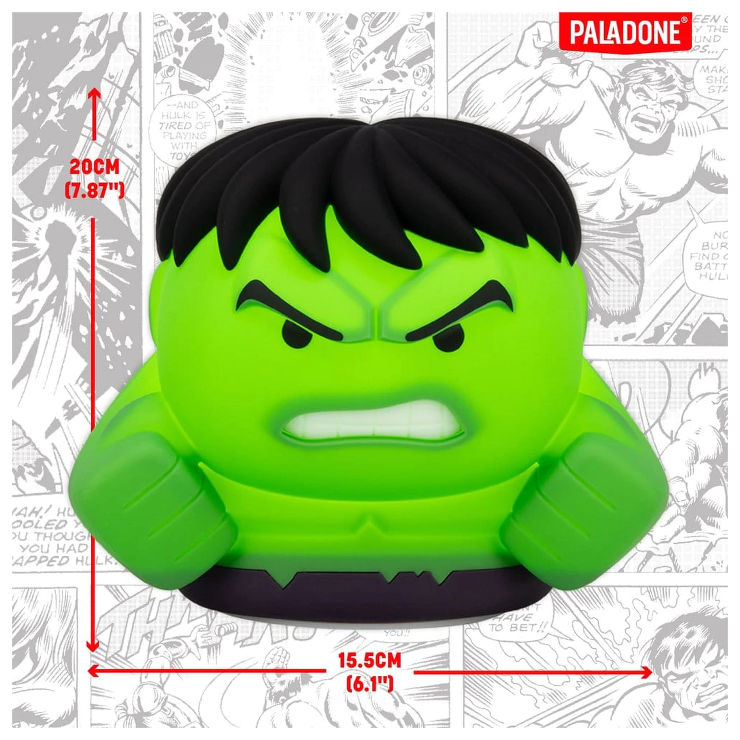 Marvel Universe SquishyGlo szilikon lámpa Hulk 15 cm termékfotó