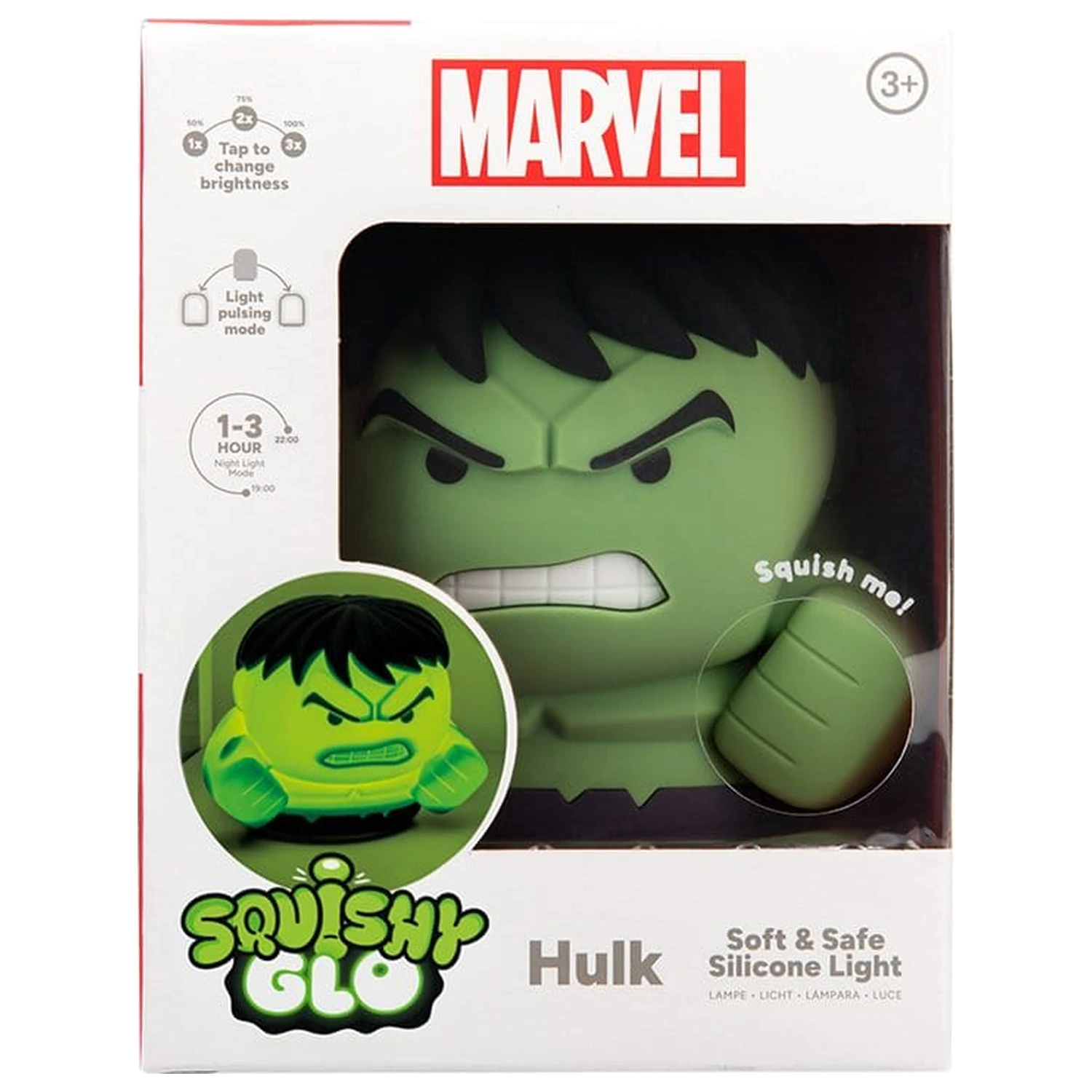 Marvel Universe SquishyGlo szilikon lámpa Hulk 15 cm termékfotó