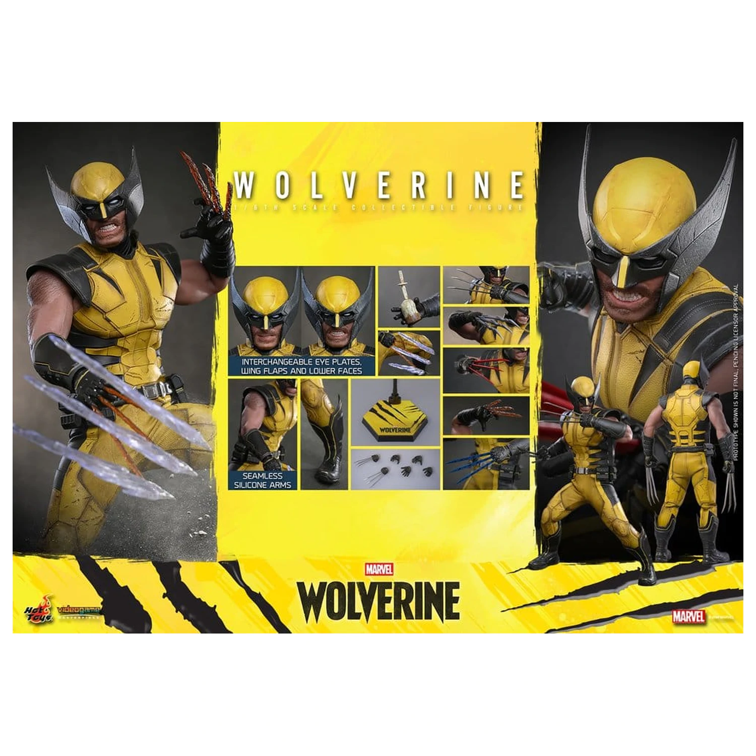 Marvel Video Game Masterpiece 1/6 Wolverine akciófigura 29 cm termékfotó
