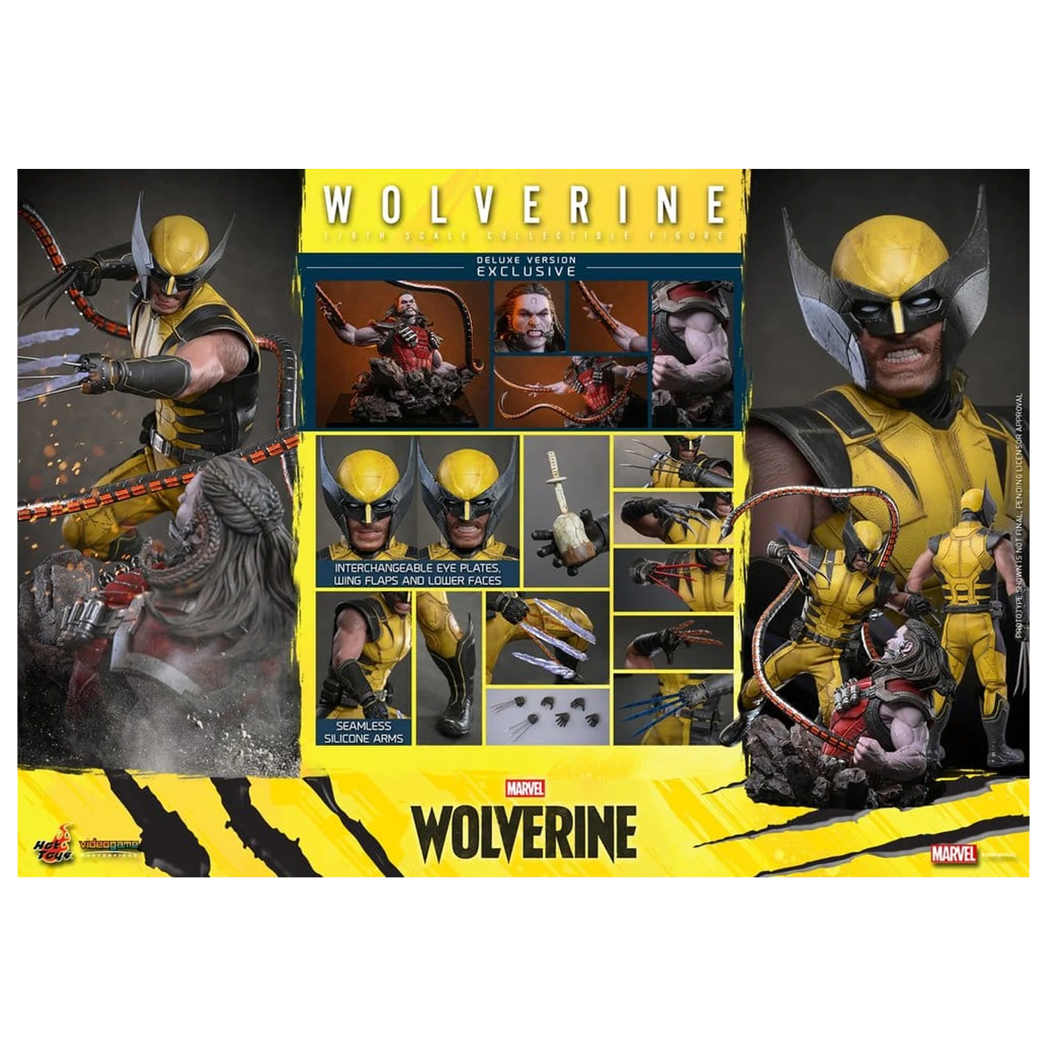 Marvel Video Game Masterpiece 1/6 Wolverine (Deluxe Version) akciófigura 29 cm termékfotó