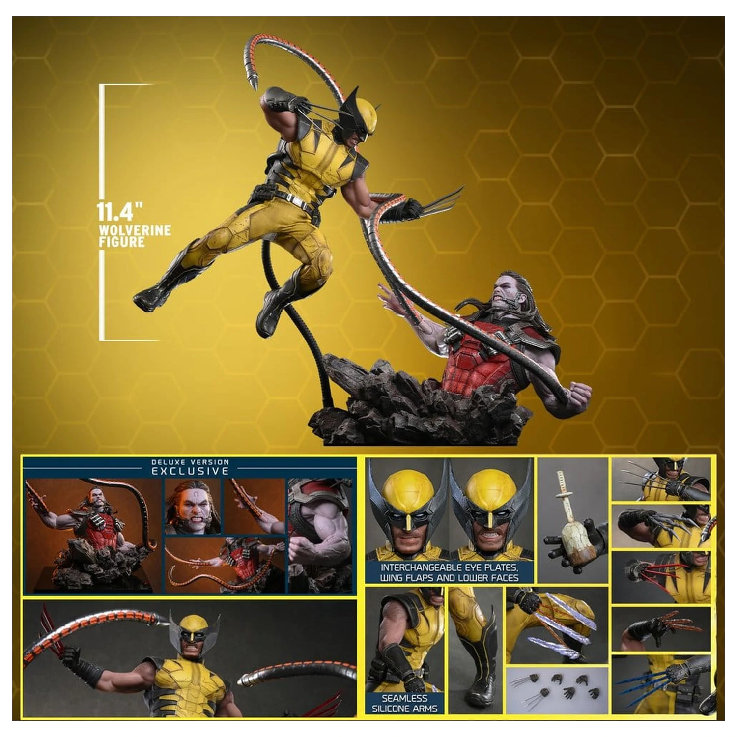 Marvel Video Game Masterpiece 1/6 Wolverine (Deluxe Version) akciófigura 29 cm termékfotó