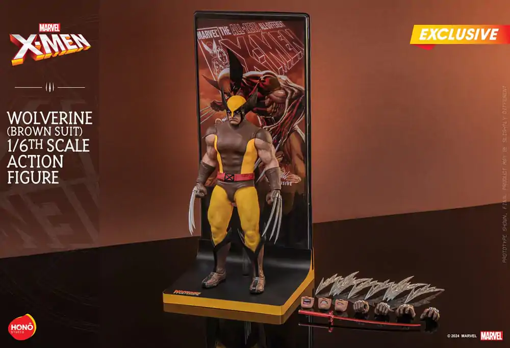 Marvel X-Men 1/6 Wolverine (Brown Suit) Exkluzív akciófigura 28 cm termékfotó