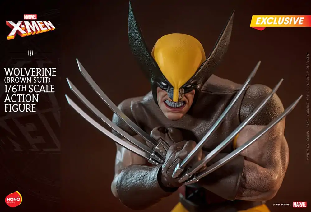Marvel X-Men 1/6 Wolverine (Brown Suit) Exkluzív akciófigura 28 cm termékfotó