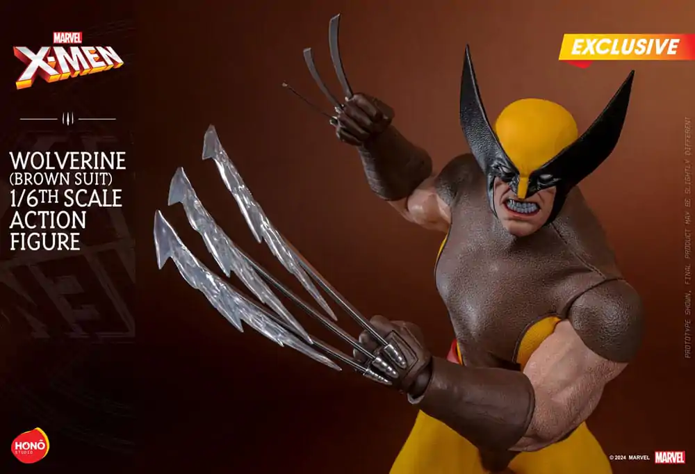 Marvel X-Men 1/6 Wolverine (Brown Suit) Exkluzív akciófigura 28 cm termékfotó