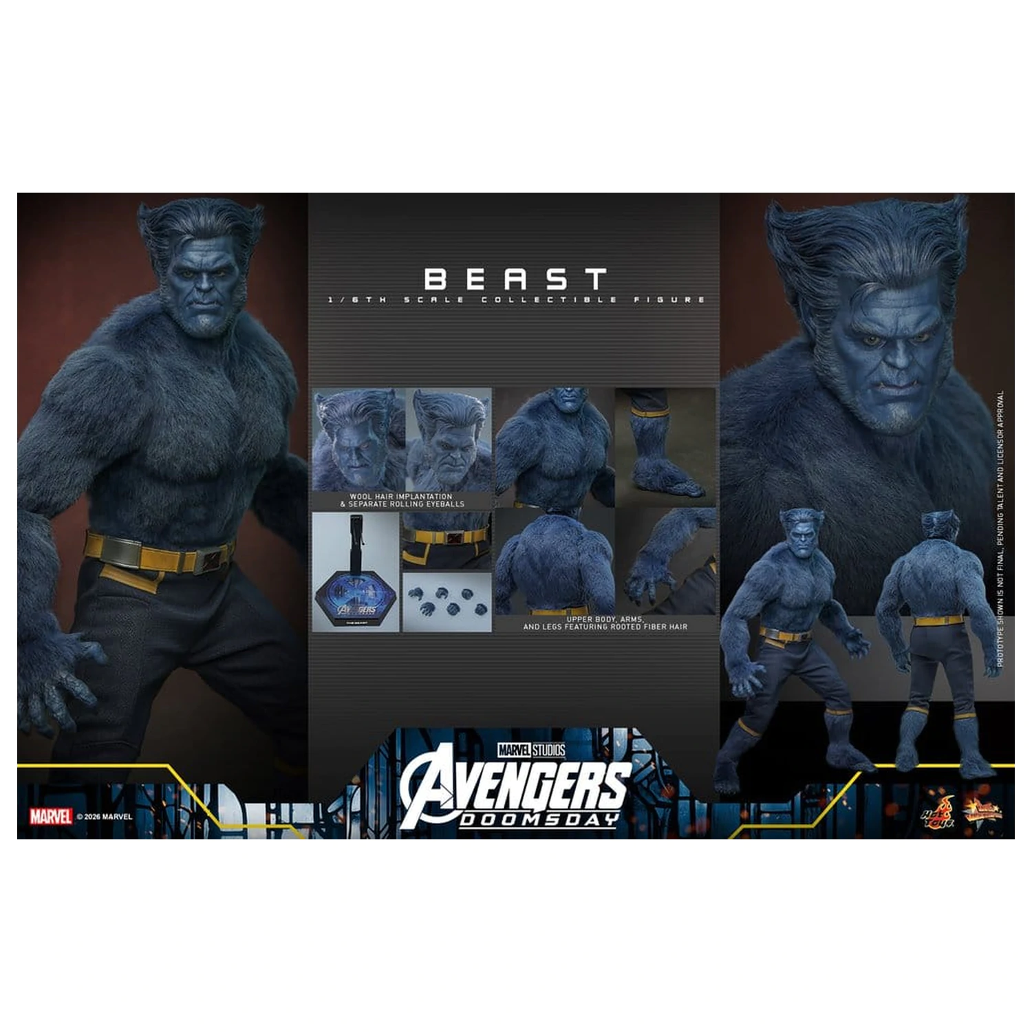 Marvel X-Men Movie Masterpiece akciófigura 1/6 Beast (Collector Edition) 33 cm termékfotó