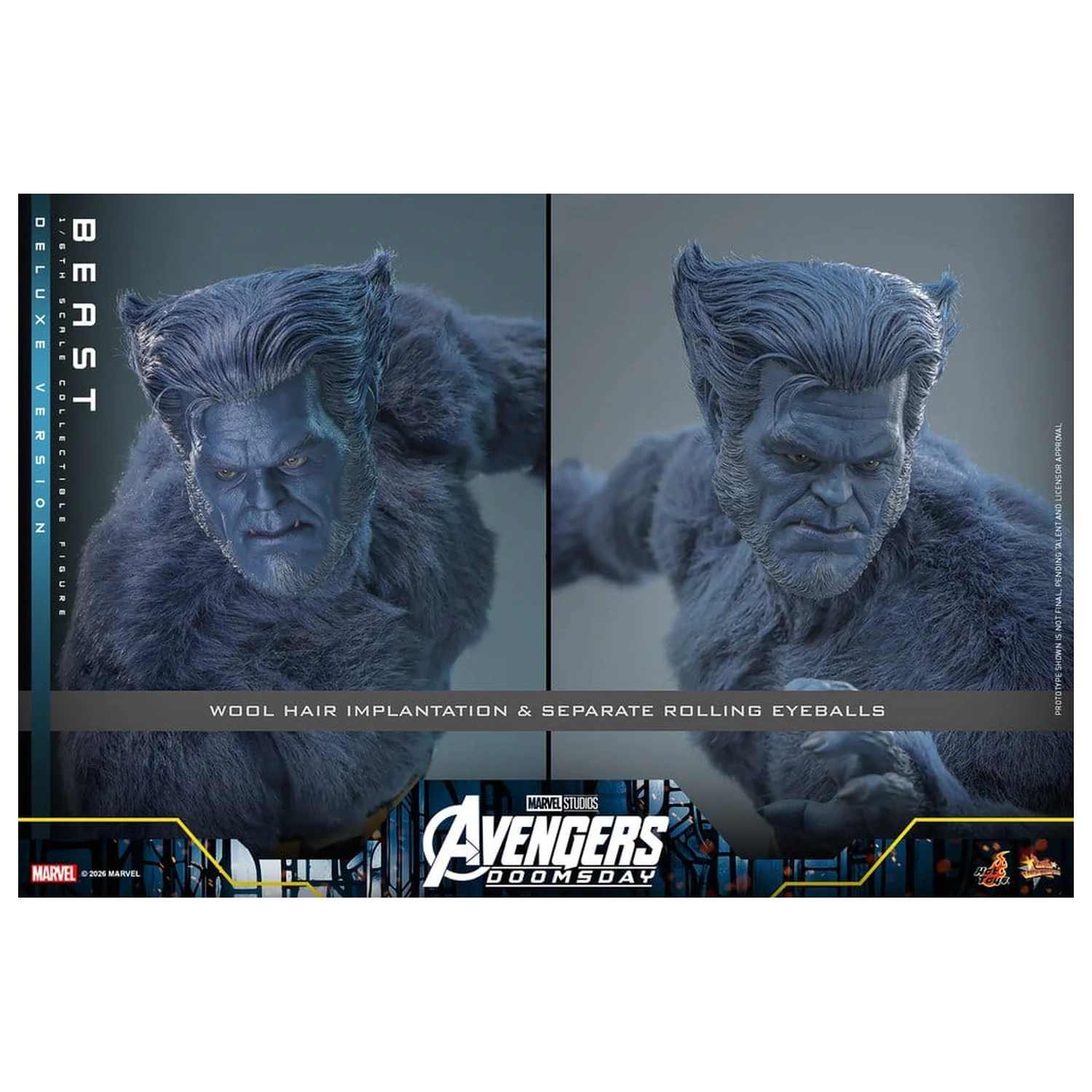 Marvel X-Men Movie Masterpiece akciófigura 1/6 Beast (Deluxe Version) 33 cm termékfotó