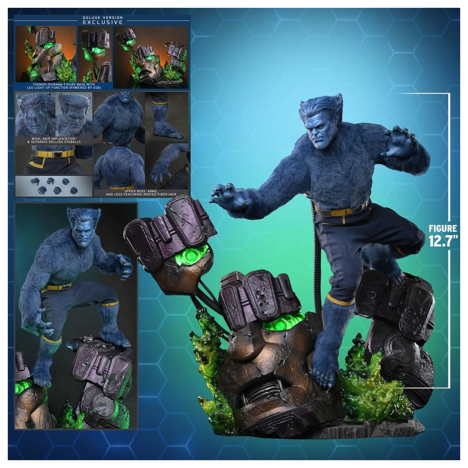 Marvel X-Men Movie Masterpiece akciófigura 1/6 Beast (Deluxe Version) 33 cm termékfotó