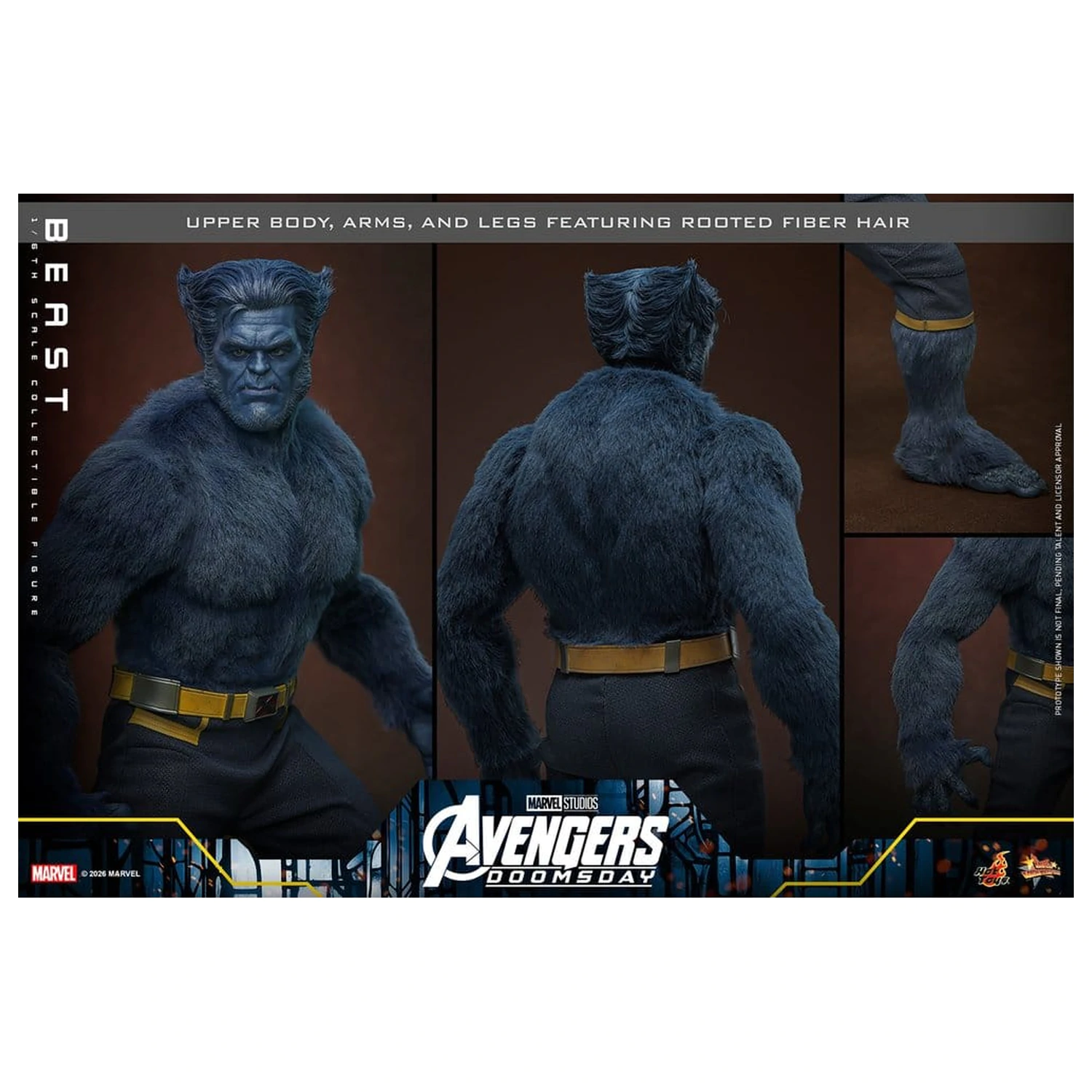 Marvel X-Men Movie Masterpiece akciófigura 1/6 Beast (Deluxe Version) 33 cm termékfotó