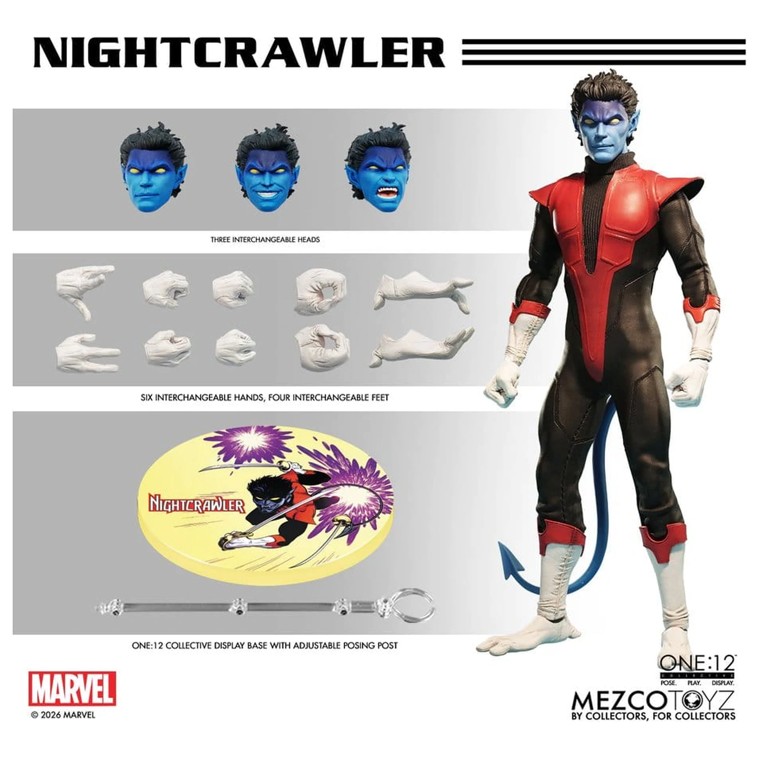 Marvel X-Men One:12 Collective akciófigura 1/12 Nightcrawler 16 cm termékfotó