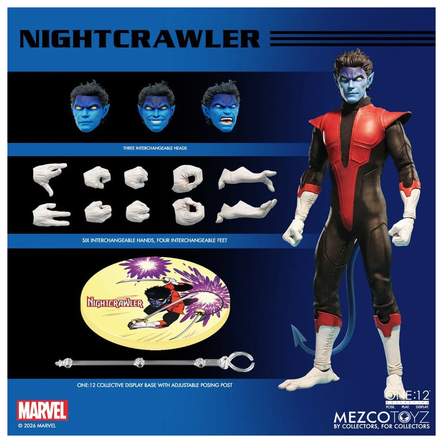Marvel X-Men One:12 Collective akciófigura 1/12 Nightcrawler 16 cm termékfotó