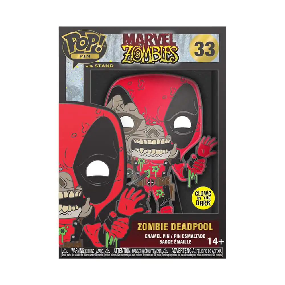 Marvel Zombie Loungefly Funko POP! Enamel Pin Deadpool (Glow-in-the-Dark) 10 cm termékfotó