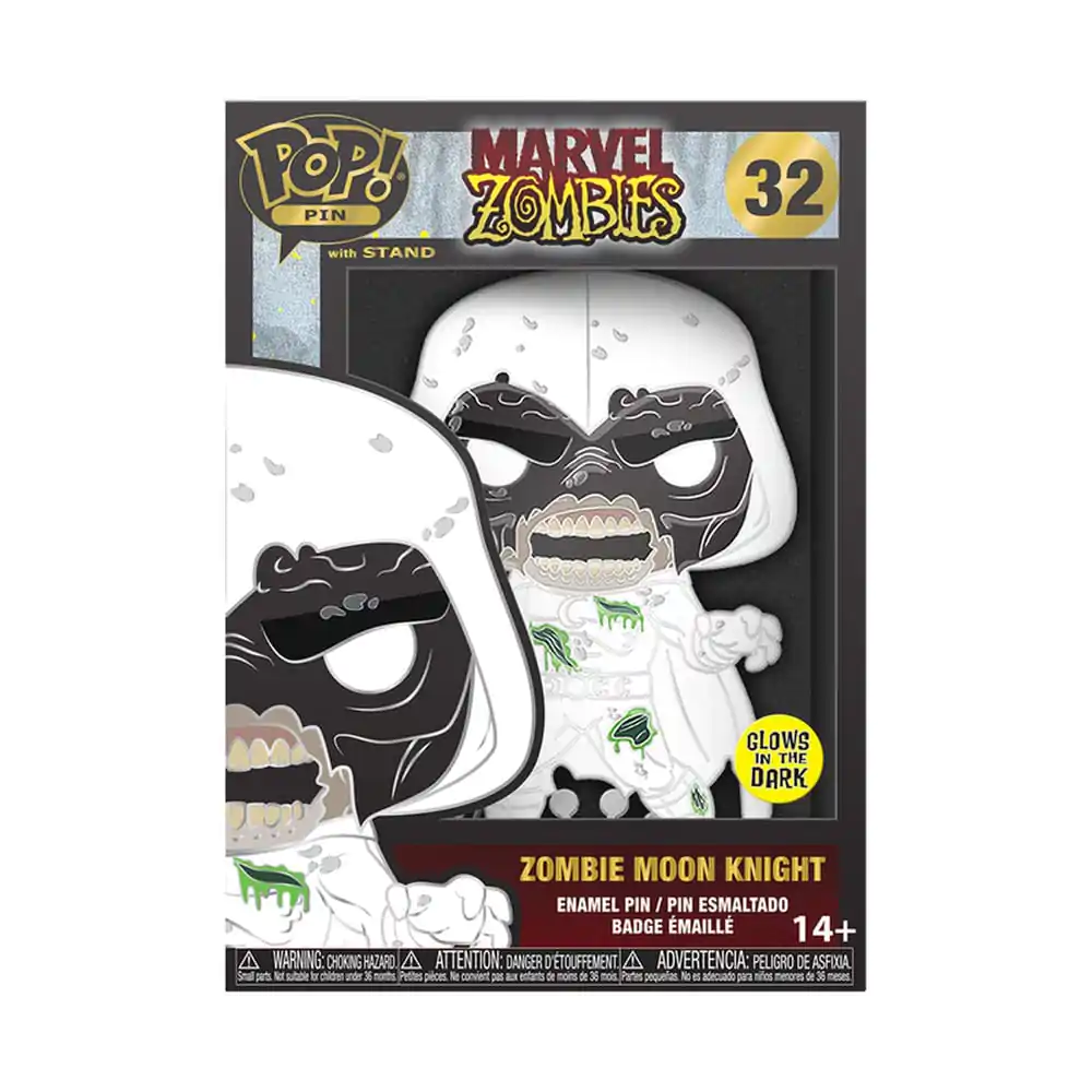 Marvel Zombie Loungefly Funko POP! Enamel Pin Moon Knight (Glow-in-the-Dark) 10 cm termékfotó