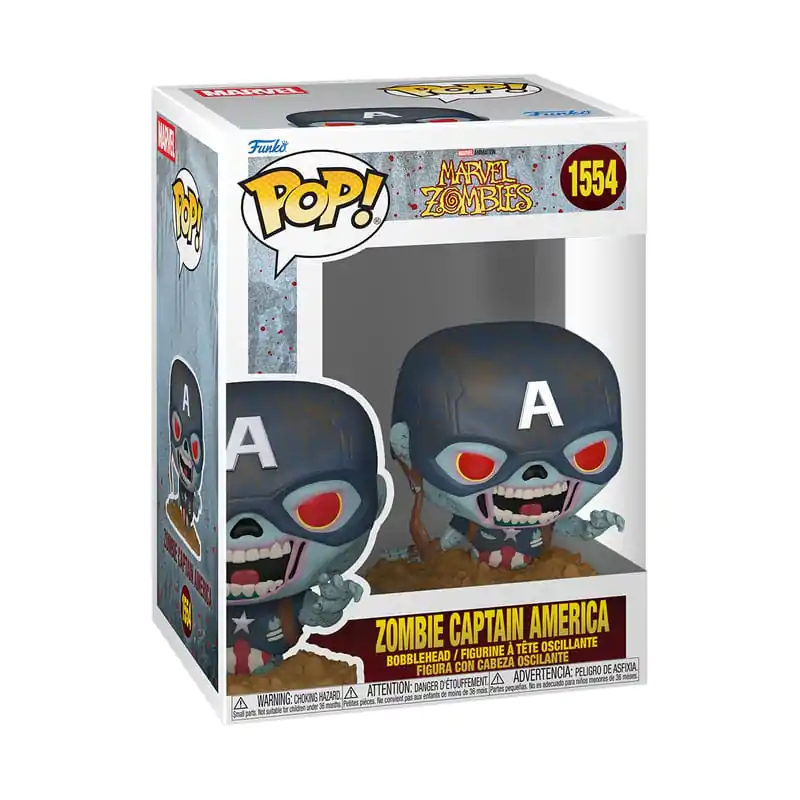 Marvel Zombies Funko POP! Marvel Vinyl figura Amerika Kapitány 9 cm termékfotó