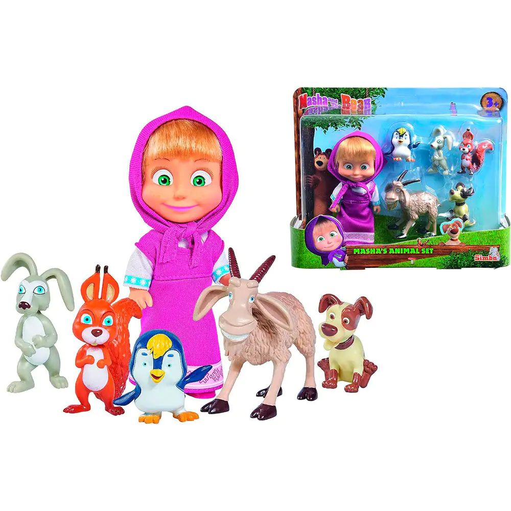 Masha and Bear 6 db-os figura csomag termékfotó