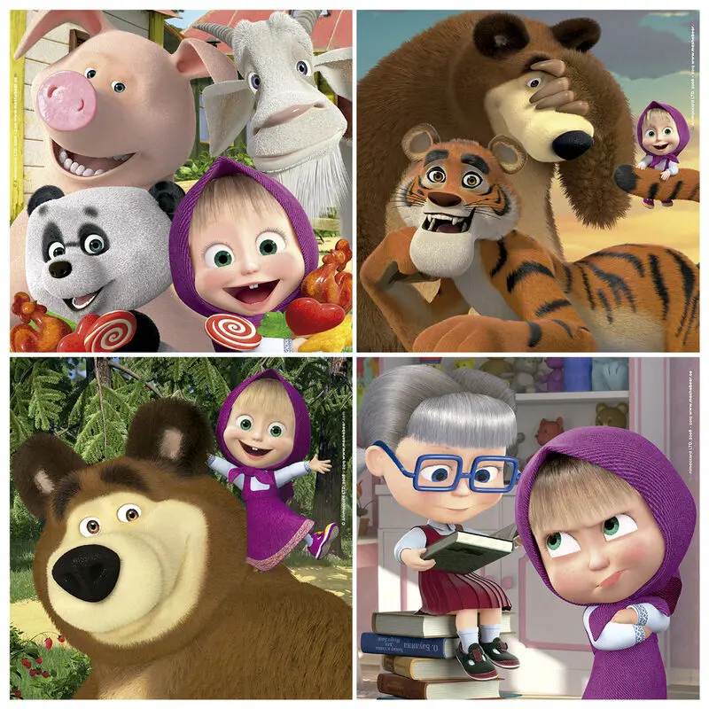 Masha and the Bear puzzle 12-16-20-25db-os termékfotó