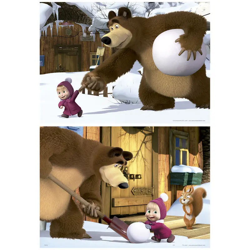 Masha and the Bear puzzle 2x20db-os termékfotó