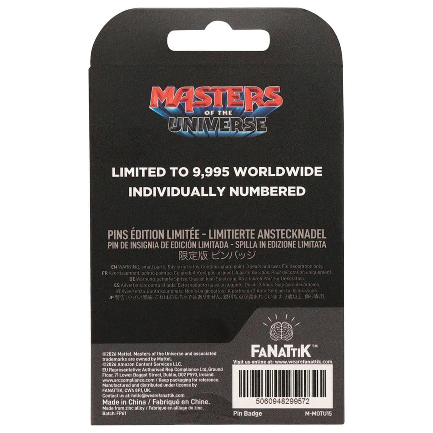 Masters of the Universe 2026 He-Man kitűző Limitált kiadás termékfotó