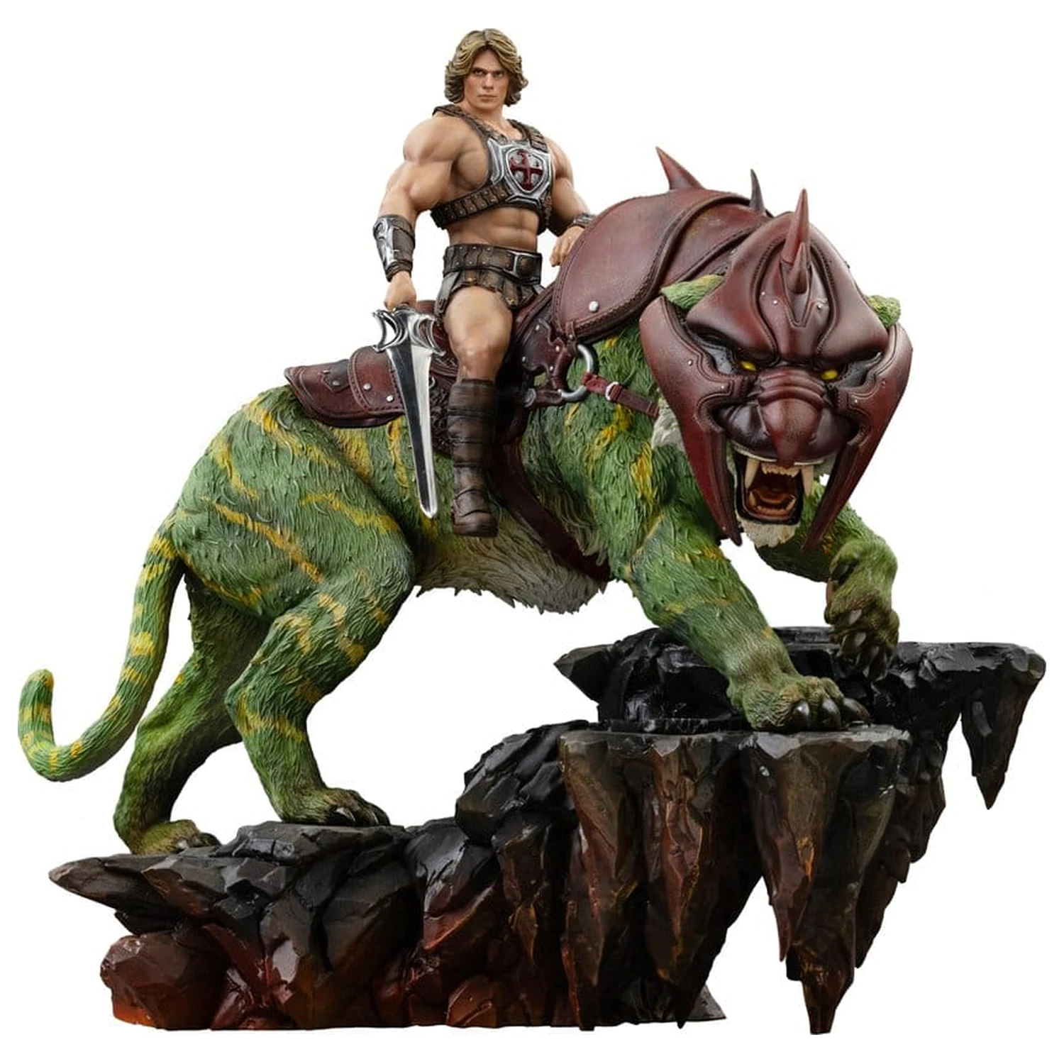 Masters of the Universe Art Scale 1/10 He-Man and Battle Cat szobor figura 33 cm termékfotó