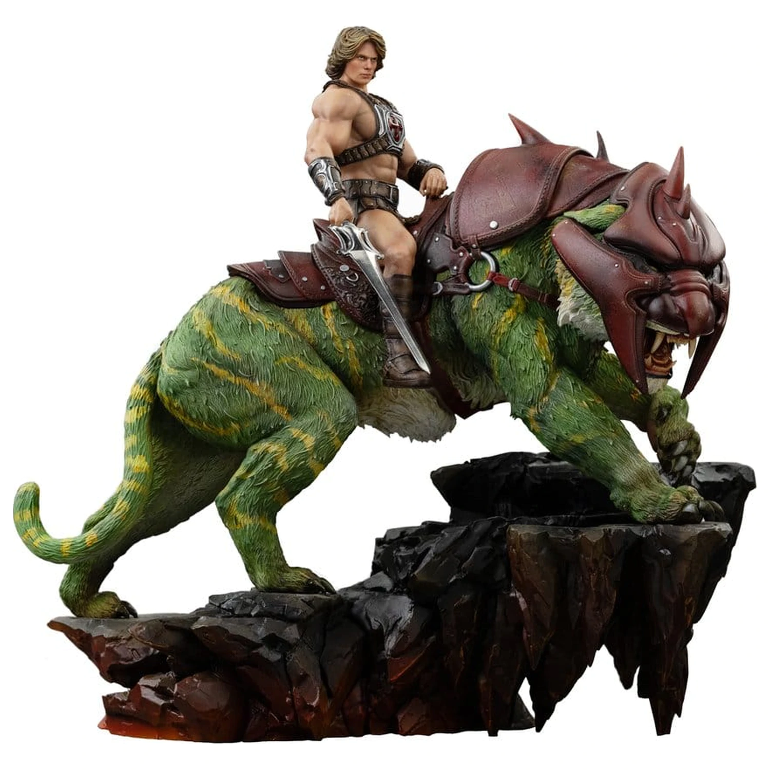 Masters of the Universe Art Scale 1/10 He-Man and Battle Cat szobor figura 33 cm termékfotó