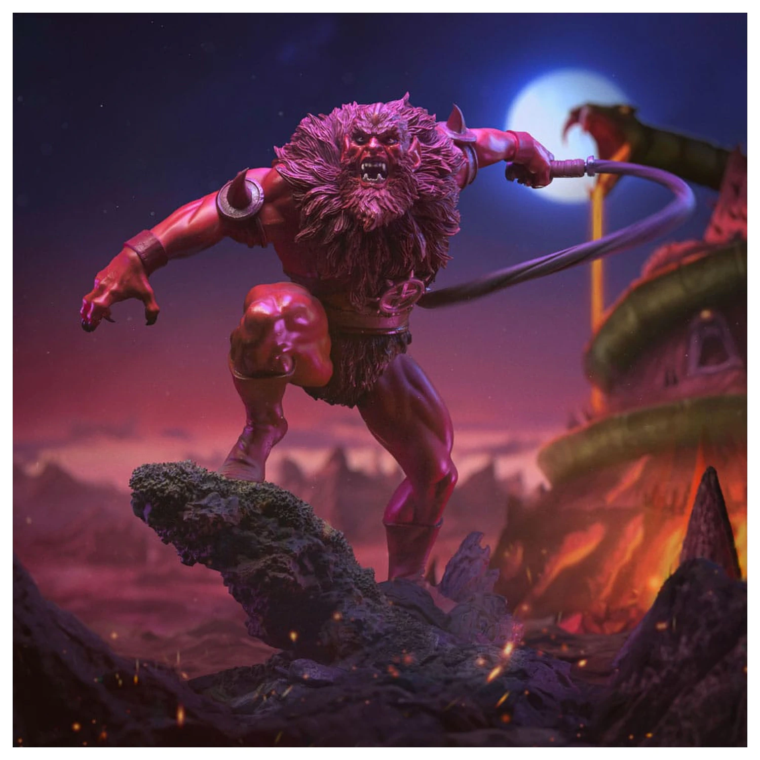 Masters of the Universe Art Scale 1/10 Red Beast Man (Exkluzív 2024) szobor figura 23 cm   termékfotó