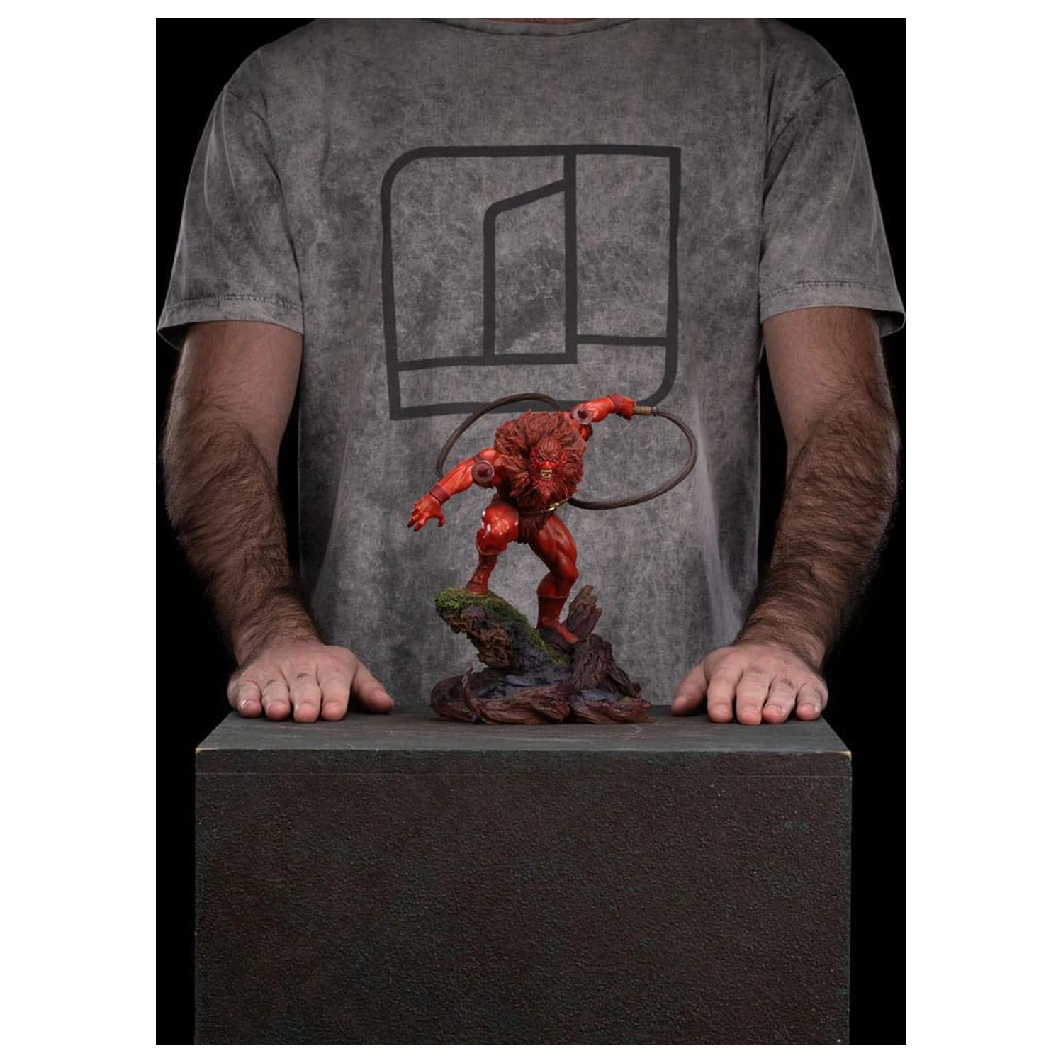 Masters of the Universe Art Scale 1/10 Red Beast Man (Exkluzív 2024) szobor figura 23 cm   termékfotó