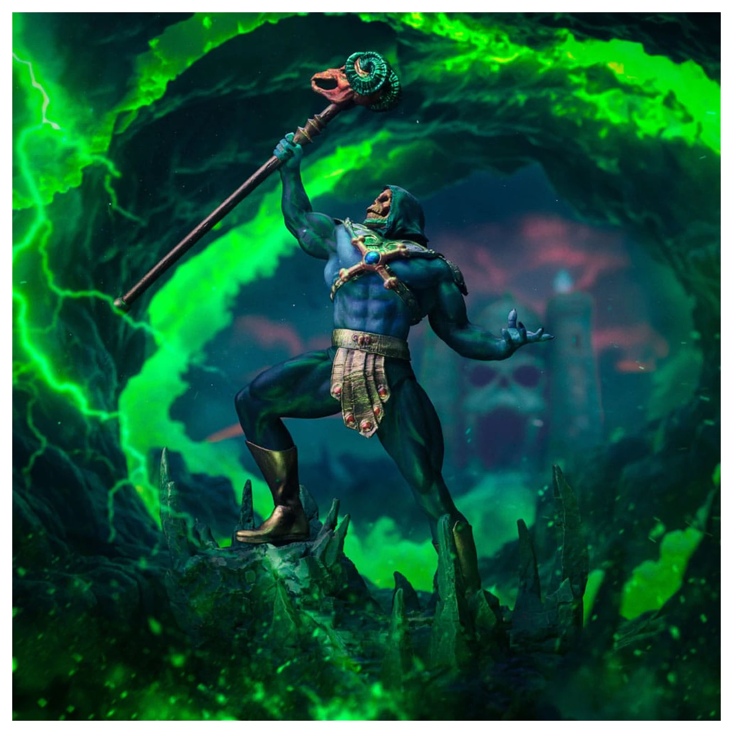 Masters of the Universe Art Scale 1/10 Skeletor Disco Ver. szobor figura 28 cm termékfotó