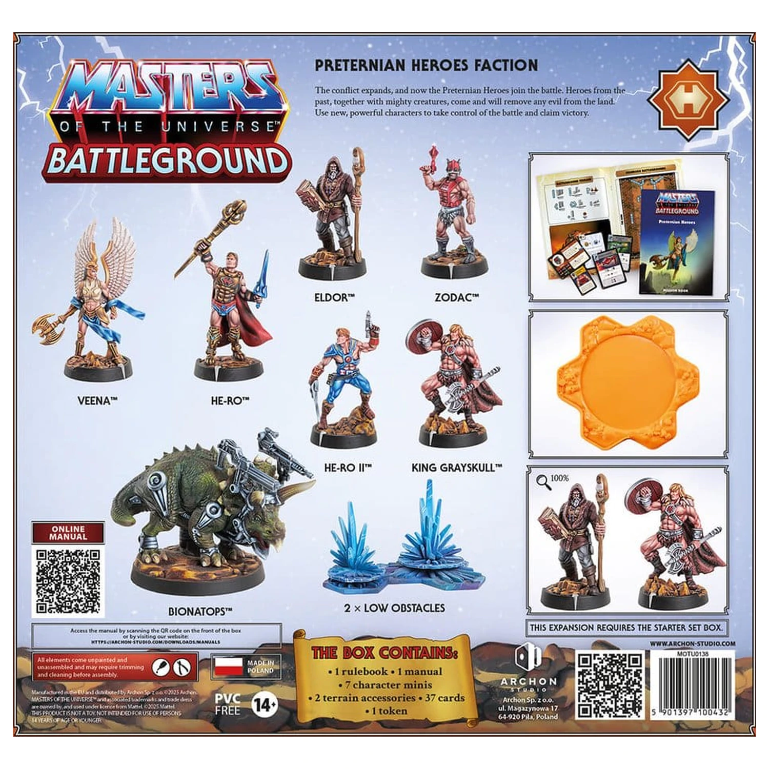 Masters of the Universe: Battleground Miniatures Game Wave 10: Preternian Heroes Faction Angol nyelvű társasjáték kiegészítő  termékfotó