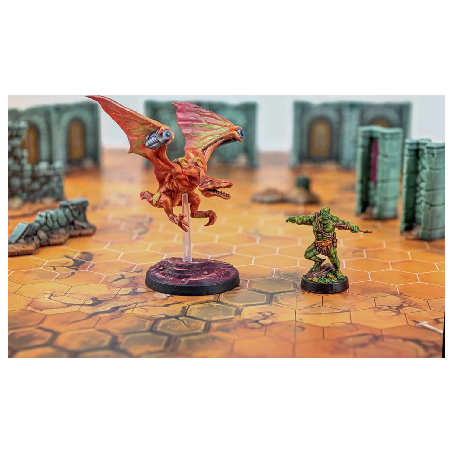 Masters of the Universe: Battleground Miniatures Game Wave 11: Preternian Heroes (Moss Man / Turbodactyl) német nyelvű társasjáték kiegészítő  termékfotó