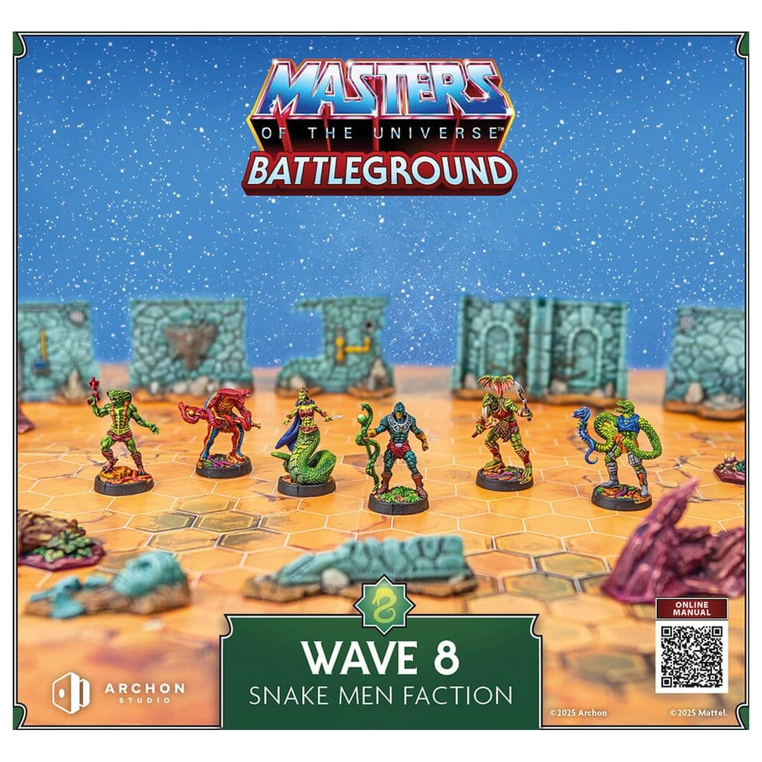 Masters of the Universe: Battleground Miniatures Game Wave 8: Snake Men Faction Angol nyelvű társasjáték kiegészítő  termékfotó