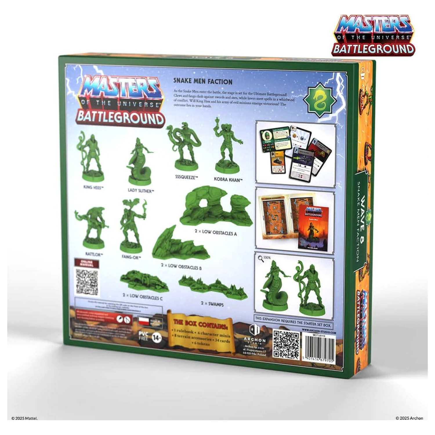 Masters of the Universe: Battleground Miniatures Game Wave 8: Snake Men Faction német nyelvű társasjáték kiegészítő  termékfotó