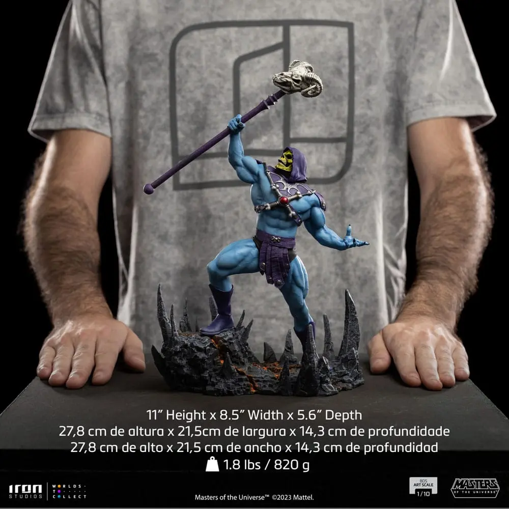 Masters of the Universe BDS Art Scale 1/10 Skeletor szobor figura 28 cm termékfotó