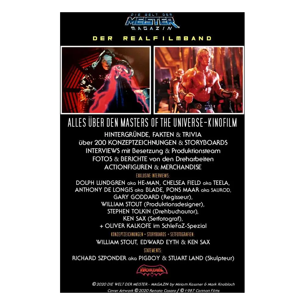 Masters of the Universe Book Die Welt der Meister Magazin: Der Realfilmband Német nyelvű termékfotó