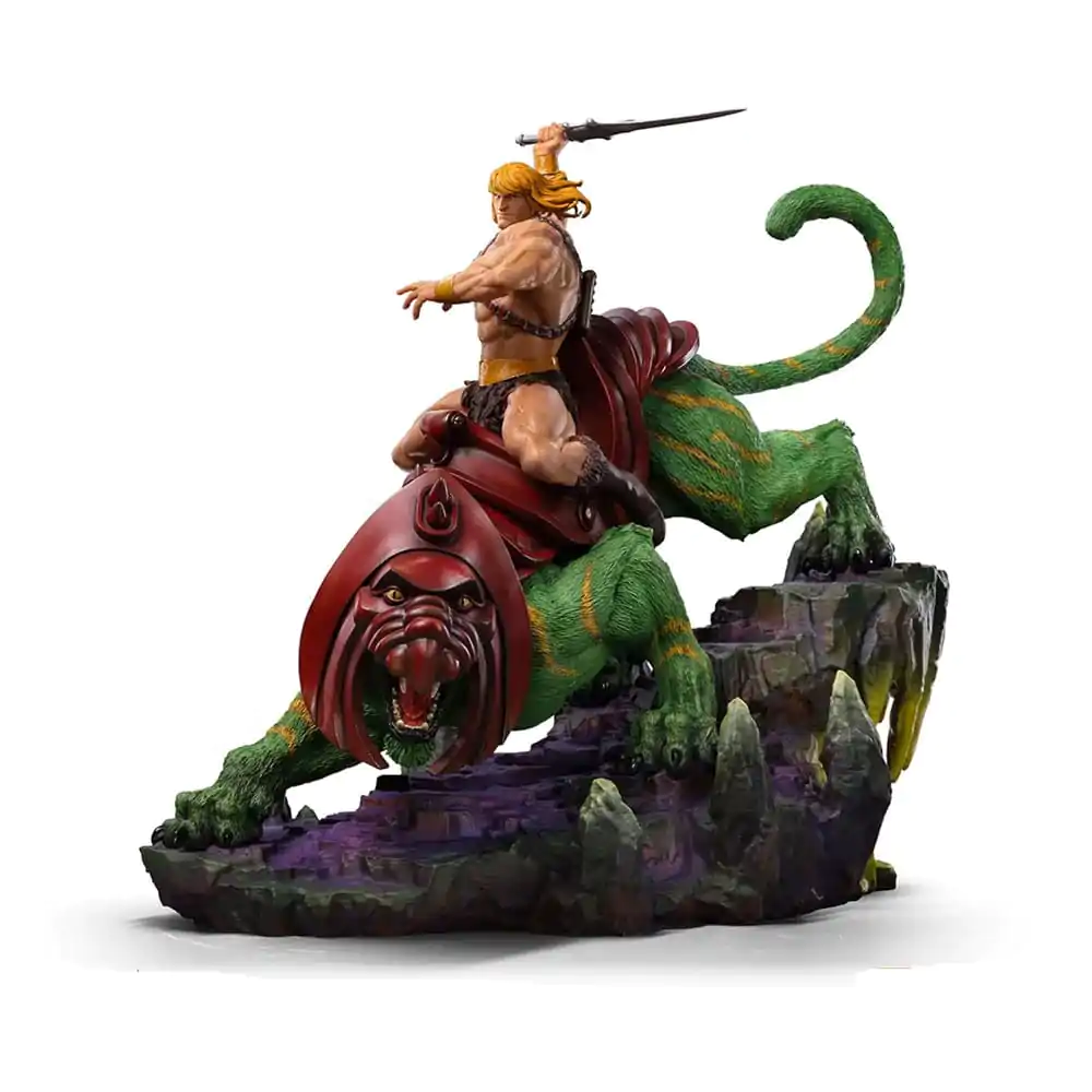 Masters of the Universe Deluxe Art Scale 1/10 He-man and Battle Cat szobor figura 31 cm termékfotó